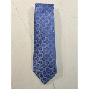 David Donahue 100% Silk Patterned Necktie in Purple / Pink